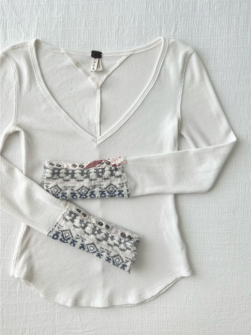 WE THE FREE “Art School” Thermal with Embellished Cuffs